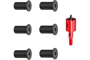 DuDuZui 6PCS Black Non-slip Wall Bushing for Starlink Cable, 19mm Wall Grommets for Starlink Cable, Feed-Through Ethernet Cable Grommet for Starlink Cable and Furniture Wire Hole, with 1PC Hole Saw