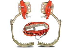 jackfru Pointes de soin des arbres avec ceinture de sécurité, crampons forestiers Crampons d'arbres, outils d'escalade pour les travailleurs électriques, sports d'intérieur et d'extérieur