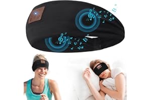 YiYunTE Bluetooth Sleep Eye Mask Headphones, Noise Cancelling Sleep Headphones Headband, Sleep Earphones Headband for Side Sleeping Sports, Gadgets Gifts for Women Men Relaxation Meditation