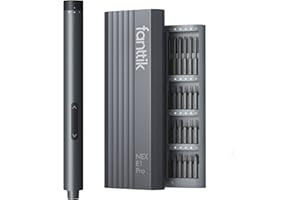 Fanttik Mini Cacciavite Elettrico, Cacciavite di Precisione Senza Fili con 24 Punte di Precisione Magnetiche, Coppia a 2 Marce, Kit di Riparazione per Cellulare, Fotocamere, Orologi, Computer - E1 PRO