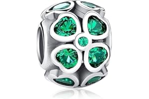 CQWVB Charm Suspension Ladies 925 Sterling Silver for Bracelet Charms Beads odpowiedni do Pandora bransoletki i obręcznika, kompatybilny z europejskimi bransoletkami dla kobiet dziewczyn