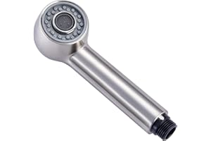 Homelody Wymienna głowica prysznicowa z 2 rodzajami strumienia, szczotkowana, wymienna słuchawka prysznicowa, głowica do zlewozmywaka, do armatury kuchennej, kranu, armatury kuchennej