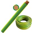 Rr Multi Strand Pure Copper Single Core Flexible Cables | Trirated Electrolytic Conductor Up To 105C Fire Resist Electric Panel Wire | Bs6231 Iso9001 Ce Compliant 100Y(90M) Roll (0.5Mm, Yellow Green)
