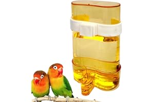 Water Dispenser for Birds, Automatic Transparent Leakproof Hygienic Bird Feeder, Harmless Pet Accessories with Clip for Parrots Budgerigars Parakeets Cockatiels Yatlouba