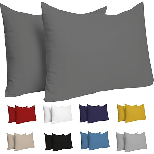 Federe Cuscino Bambino P'tit Basile - 40x60 Cm, Set Di 4 | 100% Cotone Biologico | Blu Cielo | Per Lettini 60x120 Cm