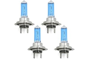 Geliking 4Pcs H7 Xenon Headlight Bulb 6000k 12V 100W Super White Car Halogen Headlight Lamp Halogen Xenon Fog Light Bulb Replacement