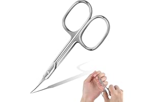 AONAYO Nagelhautschere Extra Fein,Hautschere,Cuticle Scissors,Cuticle Cutter,Professionelle Nagelhautschere Mit Gebogener Spitze Zum Präzisen Kürzen Entfernen Von Nagelhaut,Augenbrauen Und Wimpern