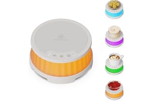 INXDOLHOM Scaldacera, Scalda Tazza con 7 Colori LED Cambiatore di Luce, Arrestatore Automatico, Scaldatore Candela Intelligente con 3 regolazioni di Temperatura,Lampada scalda Candela (Bianco)