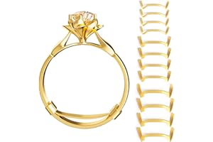 ELETIUO 12er Set Metall-Ringgrößenanpasser für lose Ringe - 3 Größen für unterschiedliche Bandbreiten - unsichtbare Ringgrößen-Anpasser