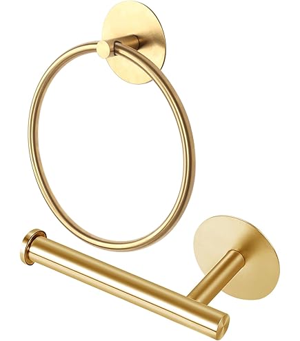 Porte-serviettes Et Porte-papier Toilette Autocollants - Acier Inoxydable, Finition Nickel Brossé, Sans Perçage