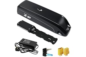 X-go Batería eléctrica de 36 V para bicicleta de montaña eléctrica de 10 AH, 10,4 Ah, paquete de batería de iones de litio para motor de bicicletas de 750 W, 500 W, 350 W, 250 W, con bloqueo seguro,