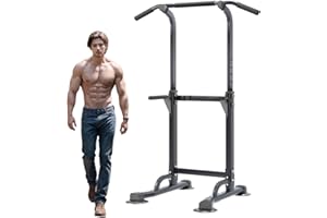 Leiblsufo Power Tower Dip Station, Multifunktional Fitness Turm klimmzugstange freistehend, Verstellbare Dipständer klimzuggerät …