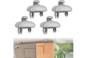 ERIOSCAR 4 Piezas Parasol Reemplazo Clip para Audi A1 A3 S3 A4 S4 A5 S4 S5 Q3 Q5 (8E0 / 857/562) TT B6 B7 B8, Visera para Gancho, Soportes para Parasol de Coche, Soporte de Repuesto, Gris