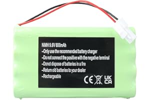 Batterie MXJFYY 9,6 V 800 mAh 2400720 pour Somfy M3 HR15/51, Moteur de Portail et de Porte de Garage, opérateur de Portail battant et Moteurs Freevia, GDK, SGA et SGS, Somfy Elixo 500 3S IO/GDK 3000