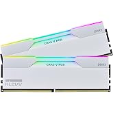 Klevv Cras V Rgb 32Gb (2X16Gb) 6400Mhz Cl32 Intel Xmp 3.0 &ndash; Amd Expo Ddr5 Heatsink Brilliant White Ram (Kd5Agua80-64A320J)