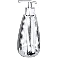 WENKO 22012100 Soap dispenser Dakar - Capacity: 0.37 l, Ceramic, 8 x 19 x 8 cm, Chrome
