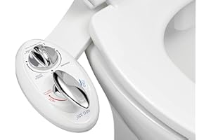 Luxe Bidet Neo 320 biała 320-samoczyszcząca podwójna dysza - gorąca i zimna woda nieelektryczna mechaniczna nasadka do toalety, 43 x 25,4 x 7,6 cm.