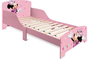 Disney Minnie barnsäng 70 × 143 × 60 cm med säkerhetsräcken – idealisk från 3 år