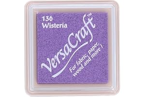 TSUKINEKO Versacraft vks-136 tampone Inchiostro di Tessuto Piccolo cubo 25 x 25 mm Wisteria