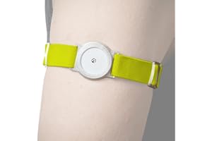 DiaBrothers Correa de fijación Freestyle Libre con correa ajustable – Soporte: transparente – Pulsera: amarillo neón – Talla: S (15 – 25 cm)