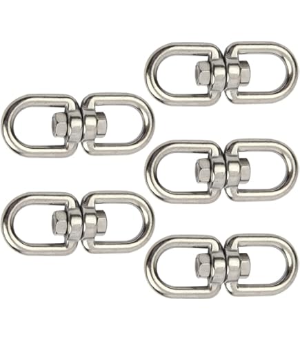 Collegamenti Girevoli Anelli Di Collegamento Girevoli In Lega Alluminio - Gancio A Doppia Estremità Per Sollevamento, Pesca, Animali Collegamenti