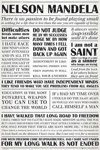 Empire Merchandising GmbH Nelson Mandela Poster avec accessoire