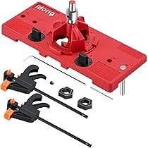 Scharnier Jig Kit, Scharnier Boor Jig Gids Locator 35mm Roestbestendig Verstelbare Diepte Erosiebestendig Volledige Nauwkeurige Vergrendeling Aluminiumlegering voor Kastdeur