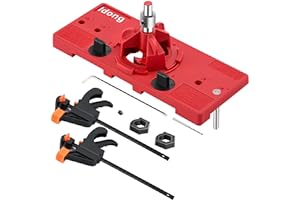 IDONG Topfband-Bohrschablone,Scharnier-Lochsäge -Führungsset mit Forstnerbohrer Ø 35 mm Versteckte Scharnier Bohren Hole Locator Jig für Küchenschrank Türen Scharnier