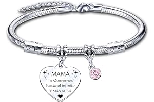 LUODAN Regalo Mama Pulsera para Mamá Regalos Mamá día de la Madre Regalo original Pulsera Mamá e hija Regalo Mama Cumpleaños para Mamá,Regalo Mamá Navidad Pulsera