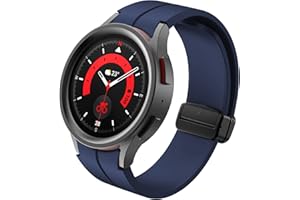 FunBand Compati Bourwayth Samsung Galaxy Watch 5, 20mm Pasek magnetyczny Miękka Tekstura silikonowa klasyczna bransoletka Wymienna opaska pasuje do Watch 5 Pro 45mm Watch 4 40mm 44mm SmartWatch