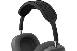 TOLUOHU Kopfbandkissen für Apple AirPods Max, waschbar, weiches Silikon, staubdicht, Airpods Max, Kopfhörer, Zubehör, kompatibel mit Strick-Mesh-Baldachin (schwarz)