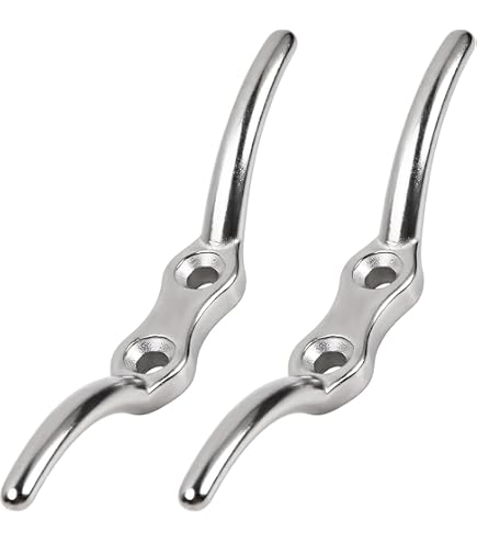 6-Pack Stainless Steel Rope Cleats – Marine Blinds Cord Cleat Hooks With Screws, For Flagpoles, Boats, Towels, Blinds - View #7
