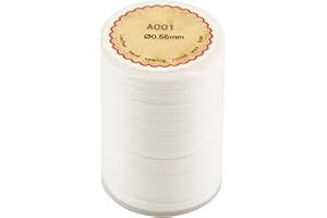 SMOMEND 0.5mm Cordoncino In Cotone Cerato 80m,Rotolo Corda Di Cotone Cerato,Filo Gioielli Filo Cordino Filo Di Cera Per Collane Filo Cerato Per Bracciali,Ideale Per Gioielli Fai Da Te,Braccialetti E Collane