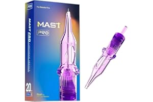 MAST PRO Agujas de Tatuaje de Cartucho RL Aguja de Tatuaje de Seguridad Esterilizada desechable para máquinas de Tattuajes (20pcs Mast Pro) (1RL-030mm)