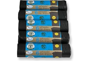 Tidyz 30 Extra Large Wheelie Bin Liners Waste Rubbish Bags 300L