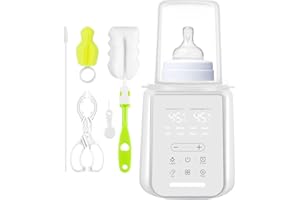 Baby Flaschenwärmer, 8-in-1 Intelligenter Flaschenwärmer mit Temperaturkontrolle für Muttermilch oder Formula, Kombiniert aus Aufwärmen, Sterilisieren, Überhitzungsschutz und Haltewarm-Funktion