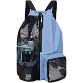 YGCHEN Mesh Swimming Bag, Multipurpose Sports Backpack, Quick Dry Pool Bag, Ideal for Pool, Beach, Gym (Men, Women)