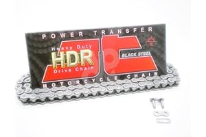 jtsprockets JT Chain JTC428HDR134SL (428 Series) Black Steel 134 Link Heavy Duty No O-Ring with Link Lock