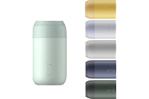 Chilly's Series 2 Coffee Cup - Tight Seal, No Sweating - BPA-Free Stainless Steel - Reusable - Double Walled, Vacuum Insulated - Lichen Green, 340ml