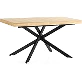 HOMN LIVING Extendable Dining Table Palermo Oak Colour, 140-180 cm (Length) 80 cm (Depth) 75 cm (Height)