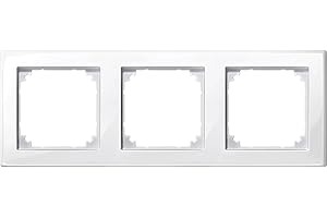 Schneider Electric Merten M-Smart-Rahmen für Steckdosen und Schalter, 3-fach, IP20, polarweiss glänzend, Artikelnummer 478319, 1 Stück