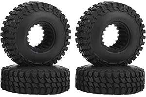 Jiaminye 4 piezas 55 x 18 mm neumáticos de goma suave para 1/24 RC Crawler Axial SCX24 90081 AXI00002 piezas de actualización Negro, (500167828)