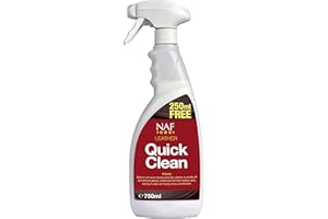 NAF Leather Quick Clean 750ml – Spray-On Leather Cleaner for Saddles, Bridles & Tack – Removes Dirt, Grease & Sweat – No Water Required – Fast & Easy Use