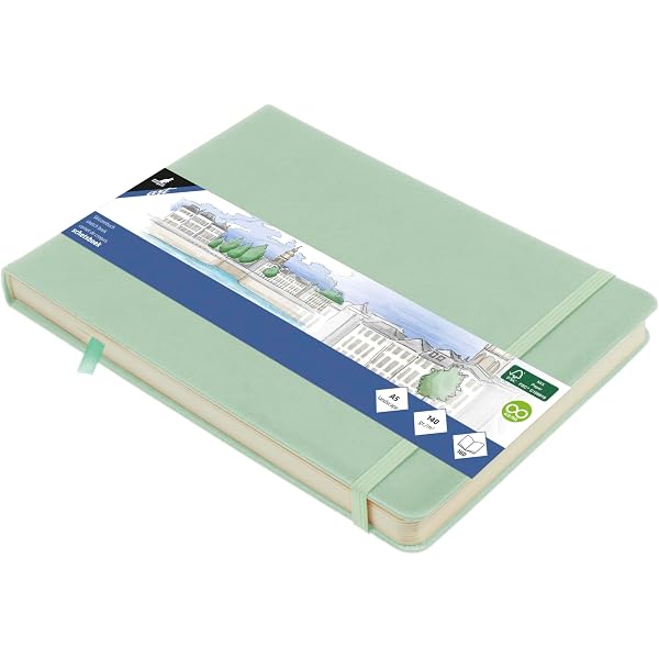 Kangaro Art Carnet De Croquis A5 - Couverture Rigide Violette, 80 Feuilles 140g Papier Crème Pour Dessin
