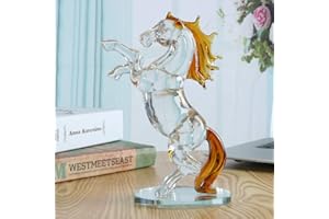 ‎BESOT Besot Kristallglas-Pferd-Figur, Kollektion, Pferd, Tier, Briefbeschwerer, Tischdekoration, Kindergeburtstag, Heimdekoration, Hochzeitsdekoration (Pferd)