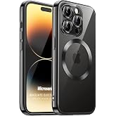 Microsonic Apple iPhone 14 Pro Max i&ccedil;in Kılıf MagSafe Luxury Electroplate [iPhone 14 Pro Max ile Uyumlu Kılıf - Siyah]