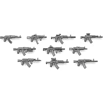 Lot De 6 Fusils D'assaut AK-47 Neufs Pour Figurines Playmobil - Accessoires Jouet