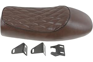 HDBUBALUS Sella per Moto Vintage Cafe Racer Retro Sella Adatta per Cb Cl Retro Cafe Racer Brown
