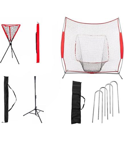 Filet D'Entraînement Baseball Fortress | 9 Poches Cibles | Portable 6kg | Montage 3min