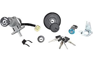 BISOMO Kit de serrure, serrure d'allumage, serrure de réservoir pour CPI Oliver, Keeway RY8, F-Act, Focus & Generic XOR, Ideo à partir de 2009, scooter